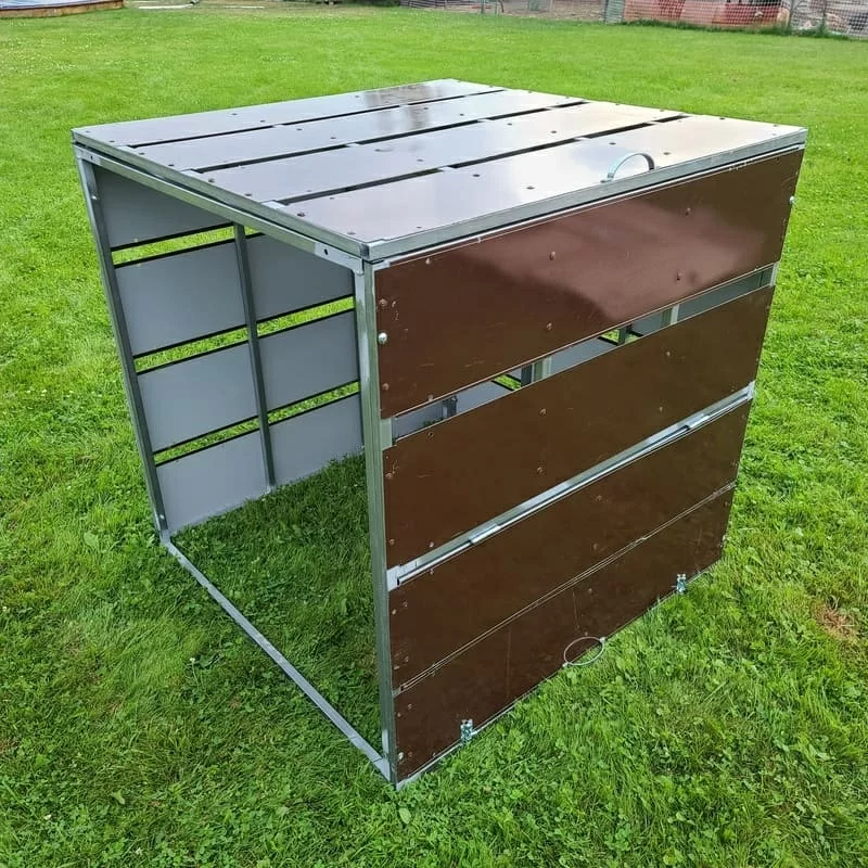 Дополнительная секция с полимерным покрытием (Коричневый, С крышкой)